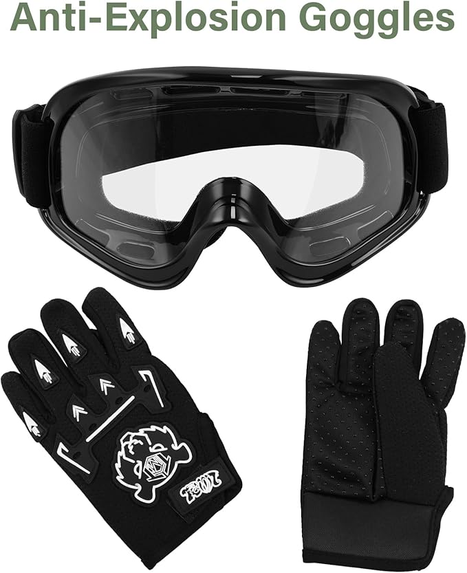 TCT-MOTORPARTS DOT Youth Kids Motocross ATV Helmets Offroad Street Dirt Bike Go-Kart BMX MX Full Face Helmet Forest Large Size