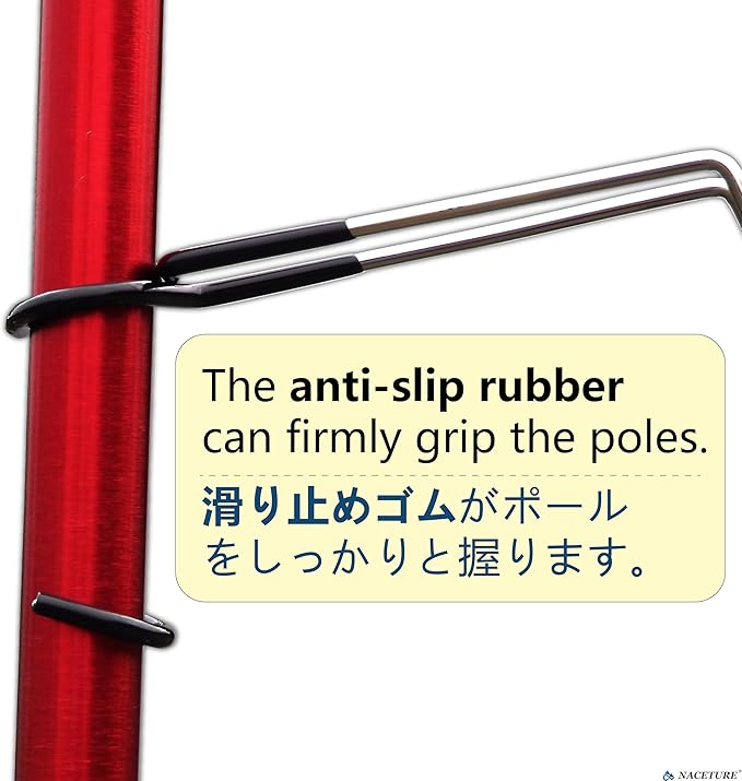 NACETURE Lantern Stand Hook Camping Light Pole – Heavy Duty Camping Lantern Stand Tent Camping Accessories, Tent Pole Hook Lantern Holder Hanger Clips for Camping Light Hooks, Grill, Hiking