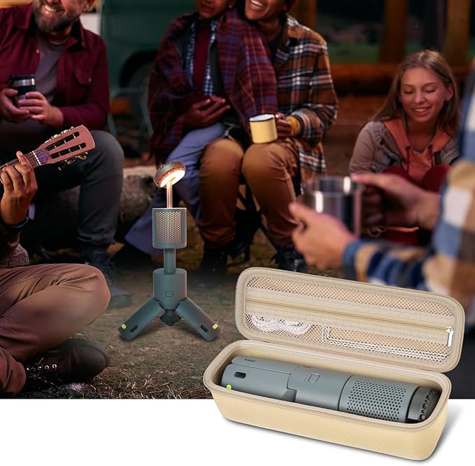 Boobowl Case Compatible with BYSOU/for AsFrost/for SupeDesk/ for Outask Camping Light Telescopic and Collapsible Night Mobile Lighting Battery, Outdoor Camping Lantern Bag (Box Only) (Brown)