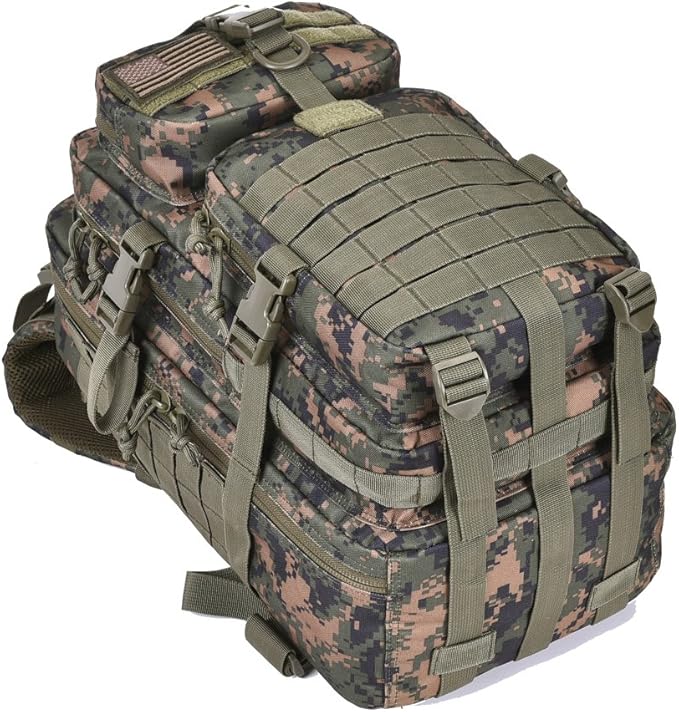 REEBOW GEAR Military Tactical Backpack Small Molle Assault Pack Army Bug Bag Backpacks Rucksack Daypack (Woodland Camo)