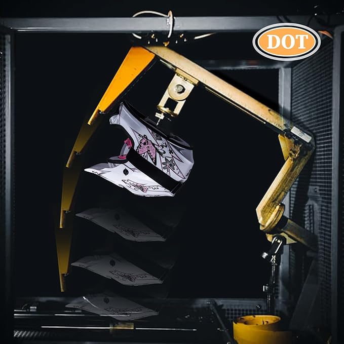 TCT-MOTORPARTS DOT Four Wheeler Girls Riding Helmets Youth Kids Motocross ATV Helmets Offroad Street Dirt Bike Go-Kart BMX MX Full Face Helmet Pink Butterfly Large Size