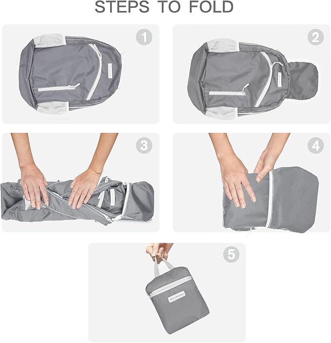 35L Foldable Waterproof Backpack For Outdoor Sports Travel Inside Wet Clothes Compartment Packable For Multiple