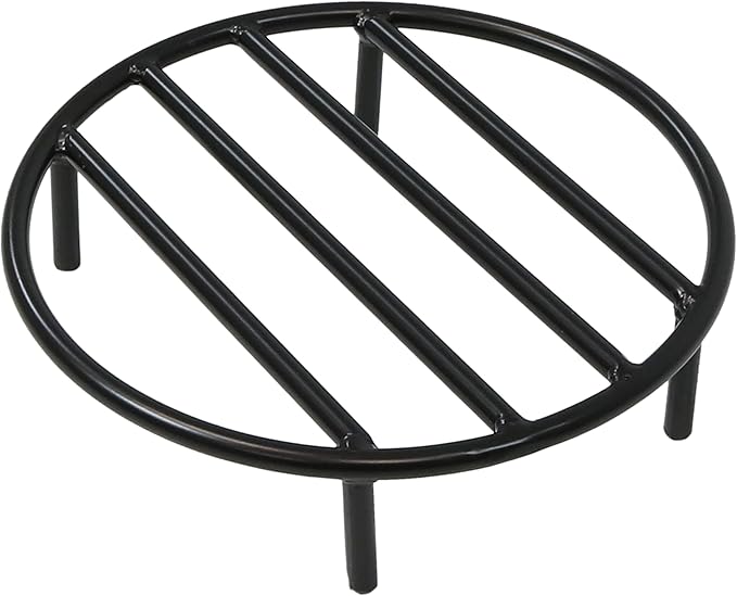 Sunnydaze Fire Pit Grate - Heavy-Duty Steel - Round Firewood Grate for Outdoor Firepits - 12-Inch Black