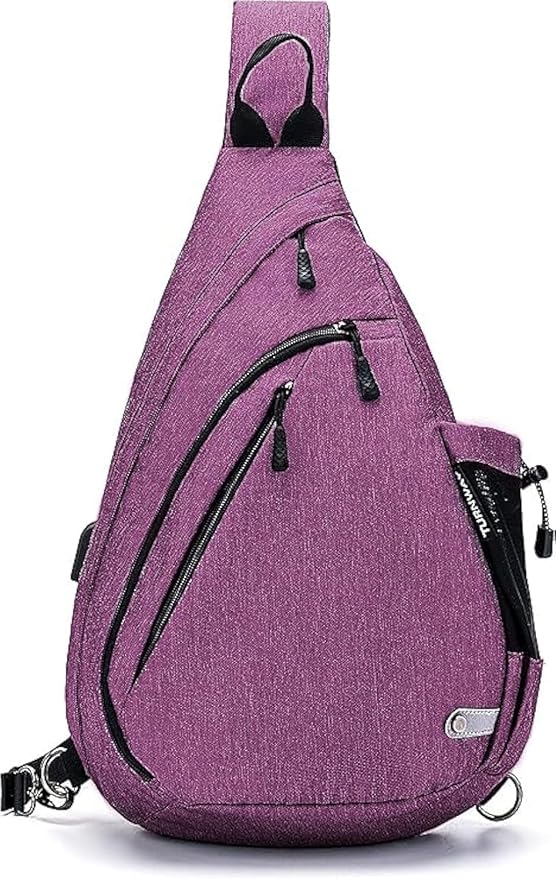 Water-Proof Sling bag/Crossbody Backpack/Shoulder Bag with USB Charging Port for Travel, Hiking, Cycling, Camping