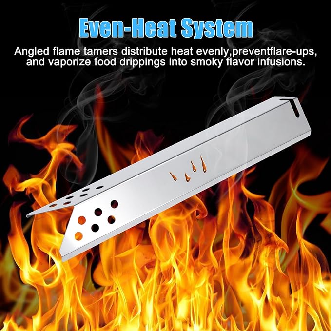 Adviace 5210050 Heat Tents for Expert Grill BG2824B Grill Parts, 4-Pack Heat Plates Heat Shields for Expert Grill BG2824B BG2824BP 4 Burner Gas Grill & Fire King BG2824BP-L, BG2824B Heat Plates