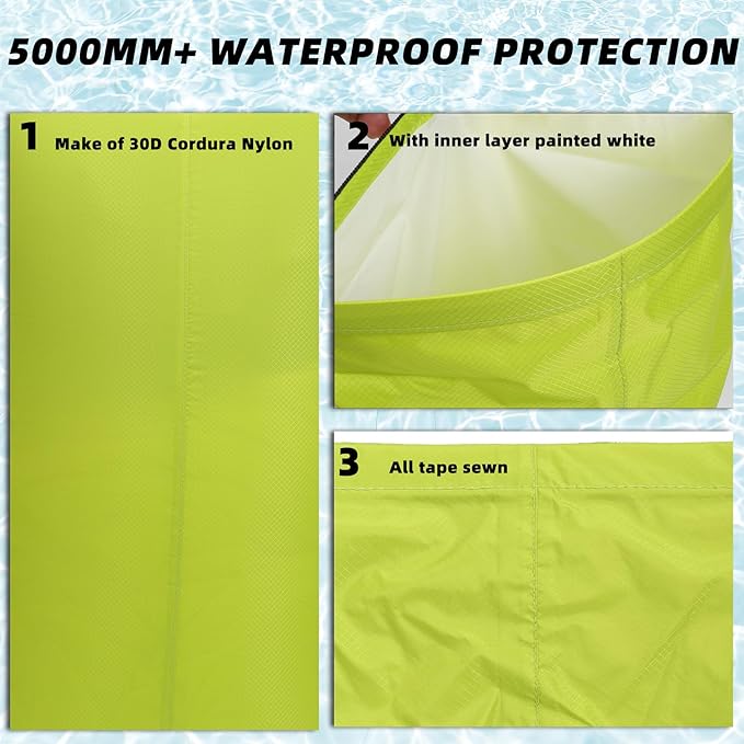 Desoto Waterproof Dry Bag - Roll Top Waterproof Backpack Sack Keeps Gear Dry, PU5000mm, for Kayaking,Boating, Hiking, Camping (Blue, 35L)