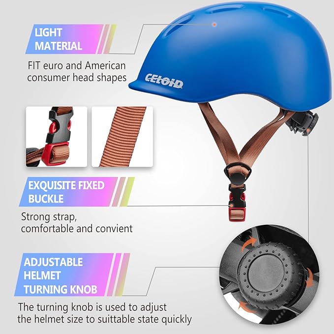 Kids Bike Helmet,Toddler Cyling Helmets for Ages 5-8-9-10-12-14-16Years Youth Boys & Girls,Child Adjustable Multi-Sport Bicycle Skateboard Roller Skate Scooter Balance Skateboarding Helmet
