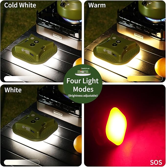 Camping Lantern Rechargeable,LED Smart Light Bluetooth Control by Tuya APP,Music Sync RGB LED Camping Lights,16500mAh Outdoor Light with Magnet Base,16 Million DIY Colors Tent Lights ly01