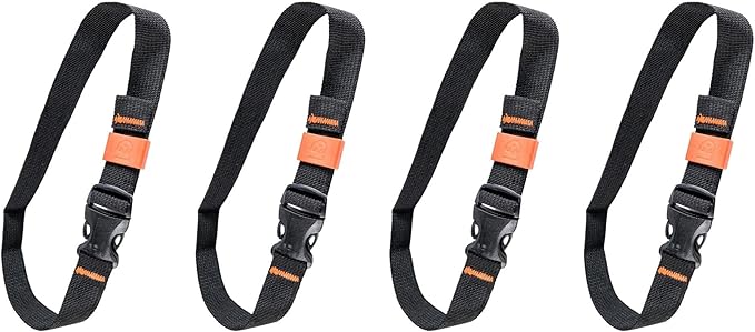 GEAR AID Utility Straps with Side-Release Buckle, Secure and Compress Camping, Biking, Hunting, Boating Gear, Multiple Sizes