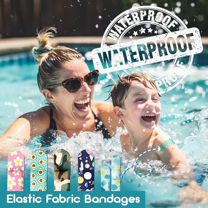 EVERLIT Mini Rescue Pack | 105 Medical Essentials Organized in Portable Storage Bag | Pocket Size Kids First Aid Kit with D Ring | Small Family-Friendly Travel Medical Kit (Playground)