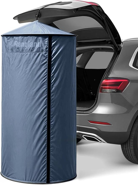 Instant Changing Tent for SUV Trunk, Easy Pop-Up Privacy Shelter with Liftgate Suction Pod - Portable Dressing Room for Beach, Outdoor Camping Shower, Toilet (Carry-Bag Included), Blue