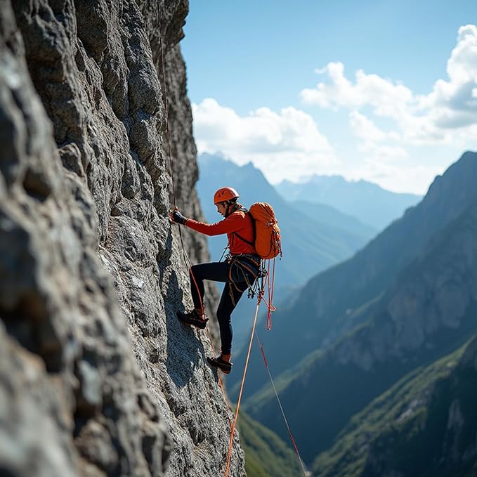 Double Braided Arborist Rope - 3/4 Inch x 100 Feet Polyester Rope - High Strength Climbing Rope for Tree Work, Halyard, Sailing (Orange)