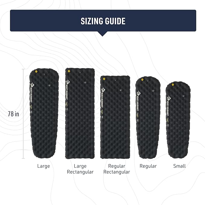 Sea to Summit Ether Light XR Pro Insulated Sleeping Pad, Tapered - Regular (72 x 21.5 x 4 inches)
