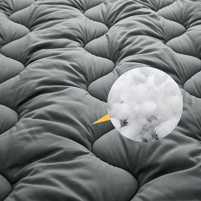 Cot Mattress Topper for Camp Cot/Rv Bunk/Narrow Twin Beds(75”X30”),Thickened Quilted Cot Pad,Lightweight Foldable Sleeping Mat for Traveling Hiking Backpacking,Portable