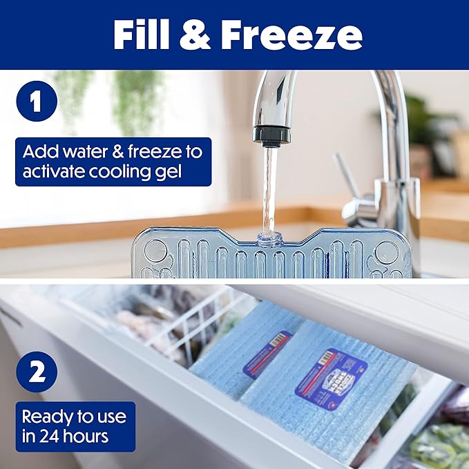 Cooler Shock Ice Packs - Reusable, Premium, Large Pack and Lunch Set for Long Term Use - Cools Faster Than Ice - Cooler Accessories