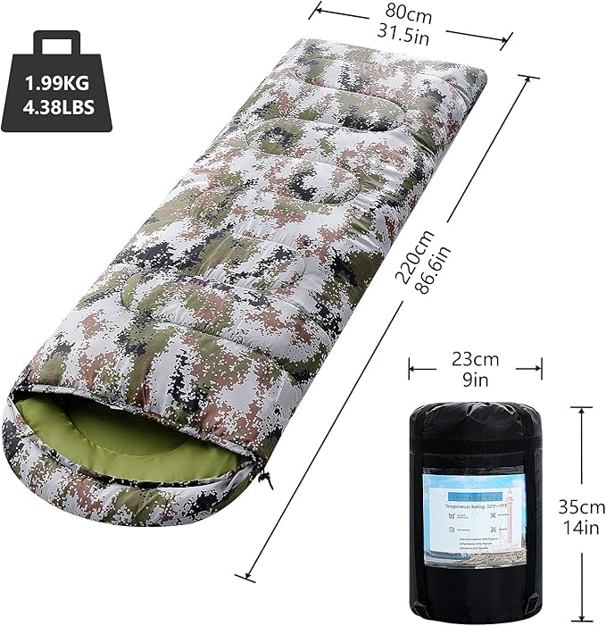 Sleeping Bags for Adults,Kids & Girls-Warm & Cold Weather Lightweight Waterproof Sleeping Bag Backpack with Compact Bag,Great for 3-4 Seasons Hiking,Camping and Outdoor Mountaineering