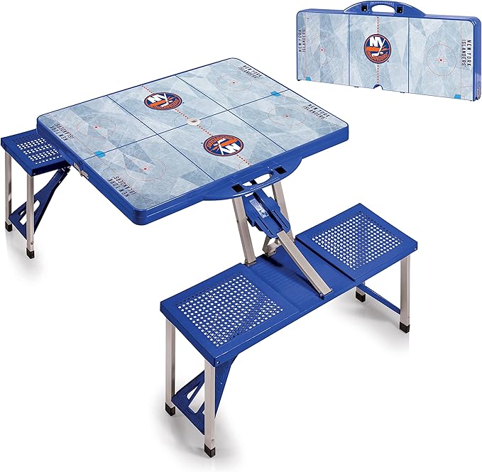 PICNIC TIME NHL Unisex-Adult NHL Picnic Table Portable Folding Table with Seats