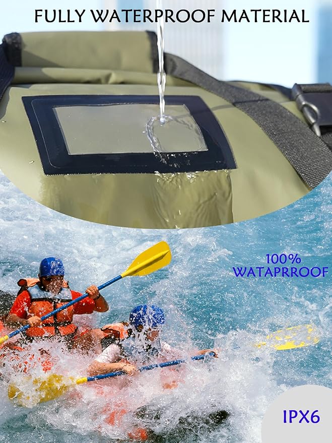 Waterproof Duffel Bag 20L 40L 66L Motorcycle Travel Dry Bag with Quick-fixed Straps for Motorcycling, Kayaking, Rafting, Boating, Camping