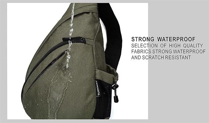 Water-Proof Sling bag/Crossbody Backpack/Shoulder Bag with USB Charging Port for Travel, Hiking, Cycling, Camping