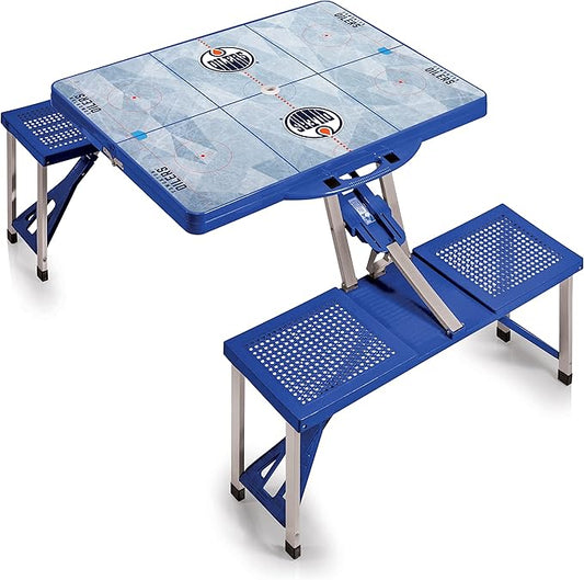 PICNIC TIME NHL Unisex-Adult NHL Picnic Table Portable Folding Table with Seats