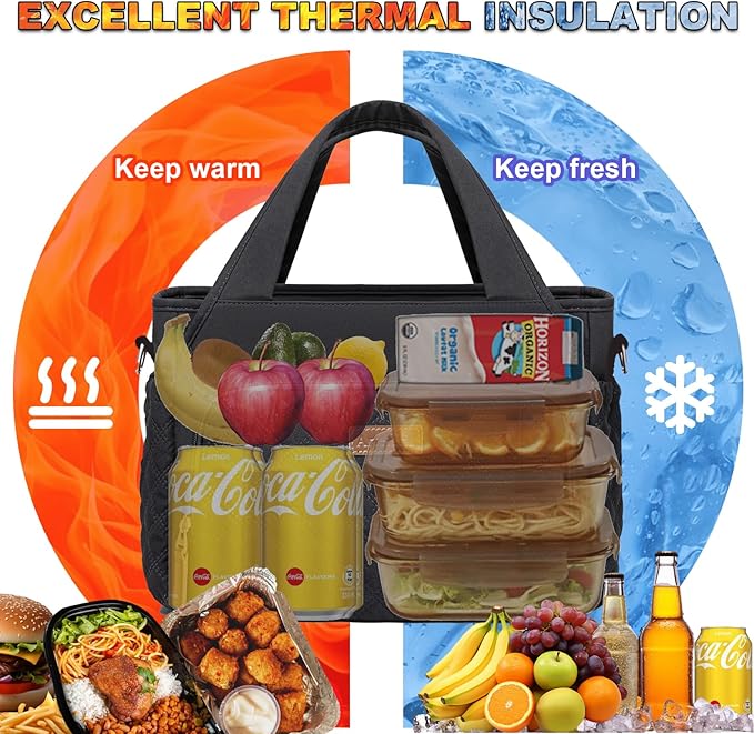 Artelaris Lunch Bag for Women, Insulated Lunch Box for Work,Large Leakproof Cooler lunch bag,Women's Lunch Tote Bag