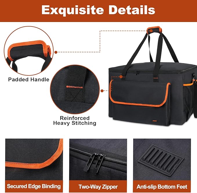 Woodfire Grill Carry Bag Compatible with Ninja OG701 OG751 Grill Smoker, Woodfire Grill Carry Case Compatible with Ninja Woodfire Grill Accessories,Bag Only (Black)