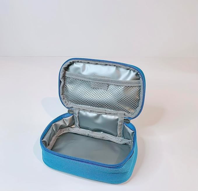 Mini Insulated Bag Snack Bag Mini Lunch Bag Insulin Bag (seablue)