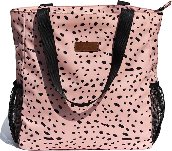 ESVAN Original Floral Water Resistant Large Tote Bag Shoulder Bag for Gym Beach Travel Daily Bags Upgraded