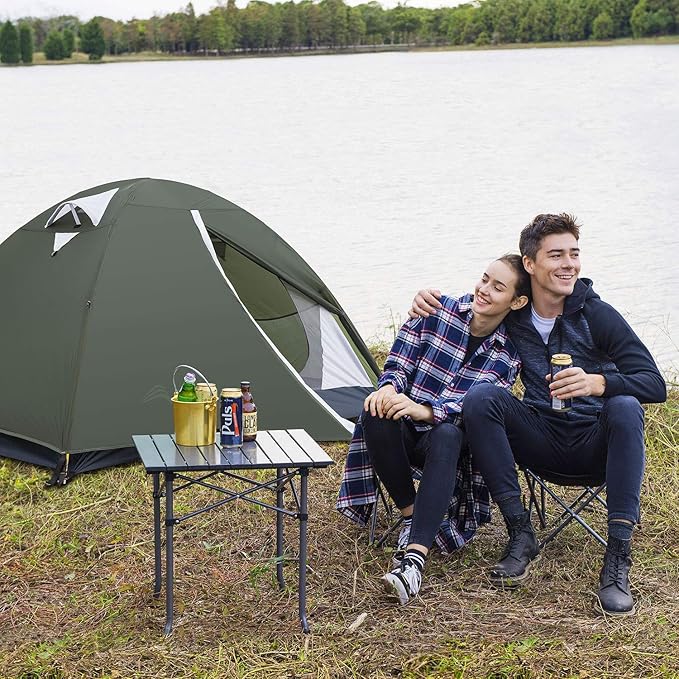 BISINNA 2 Person Camping Tent Lightweight Backpacking Tent Waterproof Windproof Two Doors Easy Setup Free Standing Double Layer Ultralight Tent for Camping Outdoor Hunting Hiking Mountaineering Travel