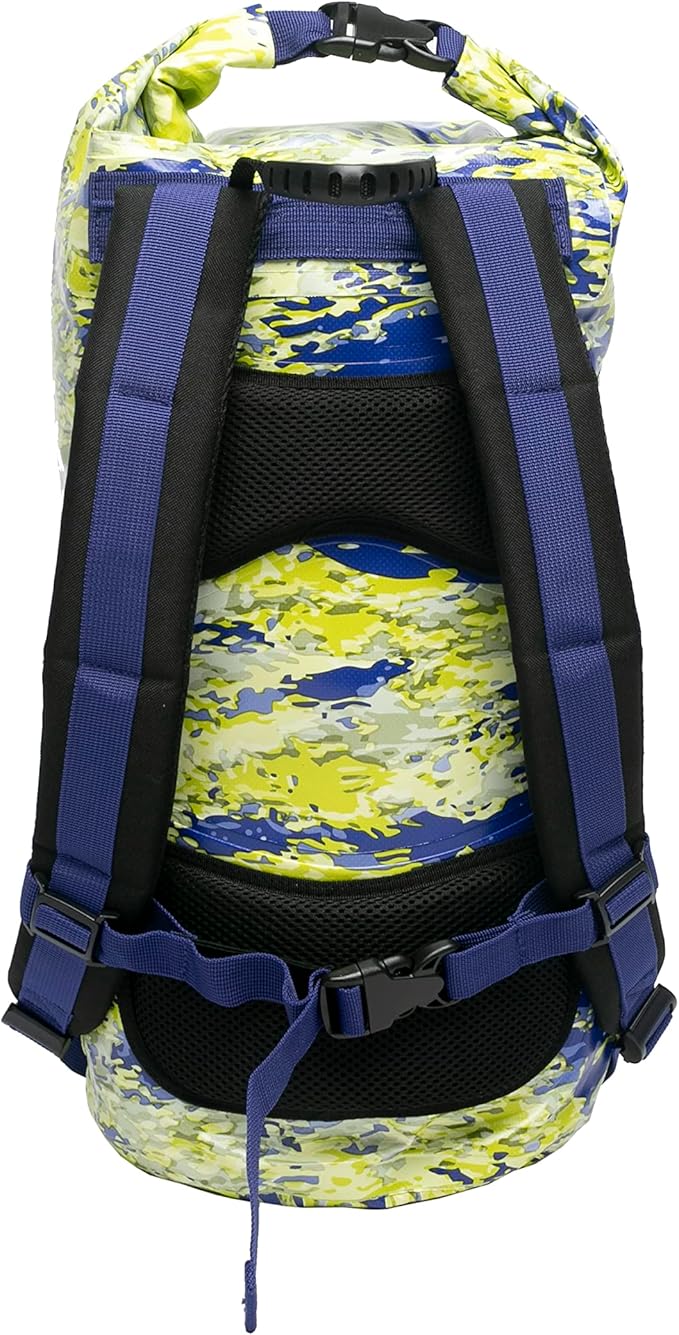 geckobrands Hydroner 20L Waterproof Dry Bag Backpack, Mahi geckoflage - Lightweight Travel Bag with Clear Phone Pouch