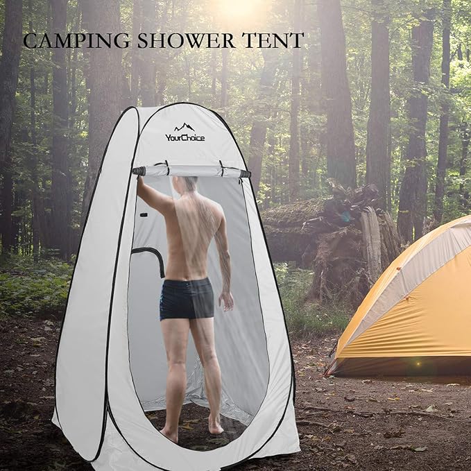 Your Choice Pop Up Privacy Shower Tent - Portable Changing Tent for Camping, Beach & Hiking - 6.2FT Lightweight with Carry Bag, Quick Setup & Full Coverage