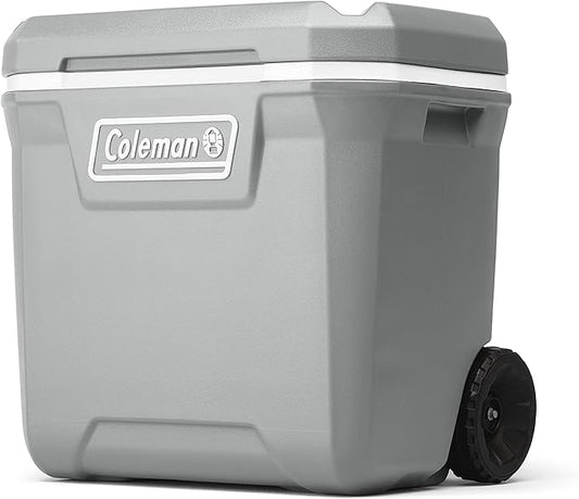 Coleman Classic Series Insulated Portable Wheeled Cooler, Leak-Resistant Outdoor Hard Cooler Keeps Ice up to 5 Days, 65-Quart