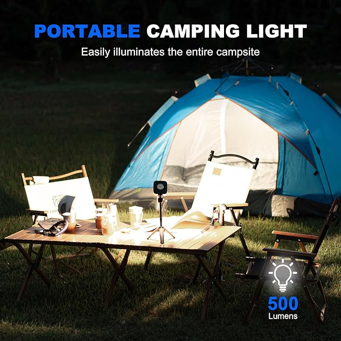 WUBEN F5 Camping Lantern Rechargeable, 5200mAh Portable Led Camping Lights, 500LM Camping Flashlight, LED Lantern for Power Outages Home, IP64 Waterproof Camping Essentials, Hurricane, Tent, Outdoor