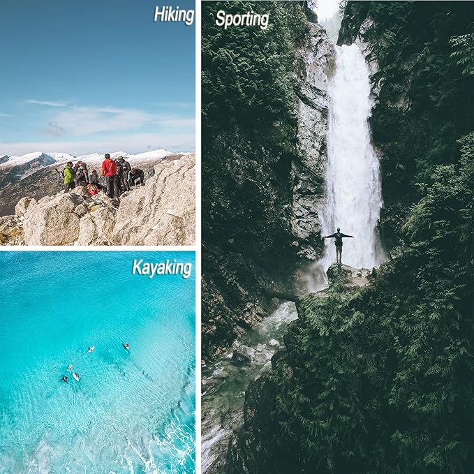 BRONZY Waterproof Backpack Dry Bag 30L Roll Top Closure With Front Zippered Pocket Heavy Duty Breathable Foam Padded Backing For Kayaking Camping Boating Hiking Beach (Khaki)