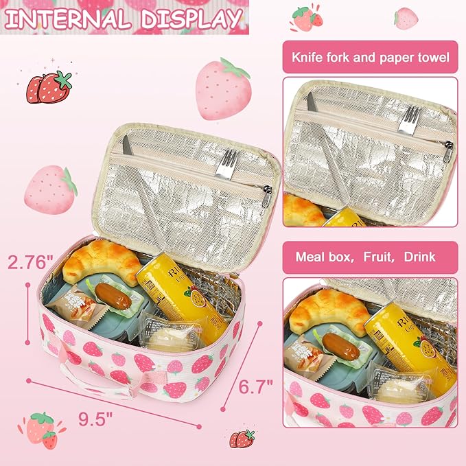 LOIDOU Lunch Box for Kids Boys Girls Insulated Lunch Bag Thermal Meal Tote Reusable Lunch Pail Bags for School Travel