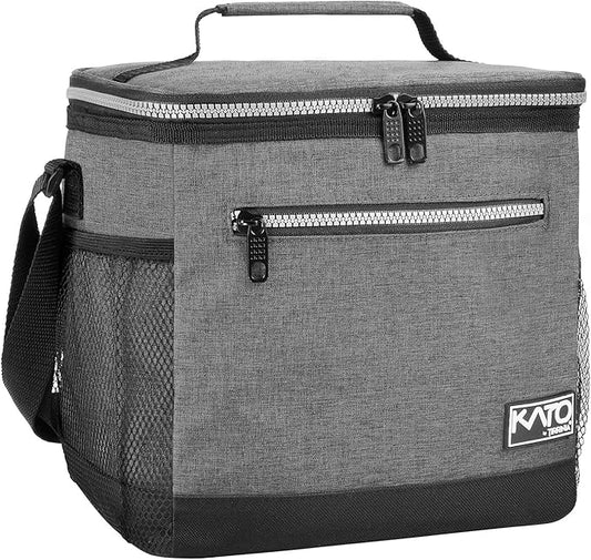 Tirrinia Large Insulated Lunch Box for Men/Women, Leakproof Thermal Lunch Bag for Office Picnic Work Beach Camping,Reusable Lunch Cooler Tote for Adult, Dark Grey
