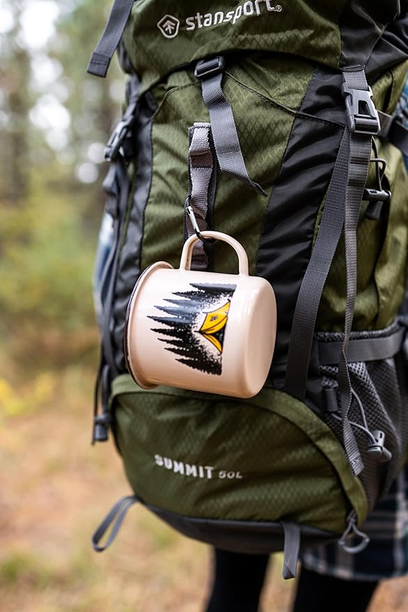 Stansport 24 OZ Camp Scene Enamel Mug Set - 2 Pack