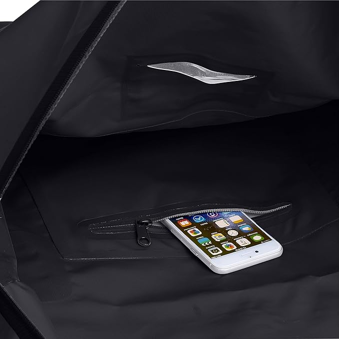 Skog Å Kust Duffelsak Heavy Duty Waterproof Duffel - Gear Bag for Sports, Travel, & More - 60L Black