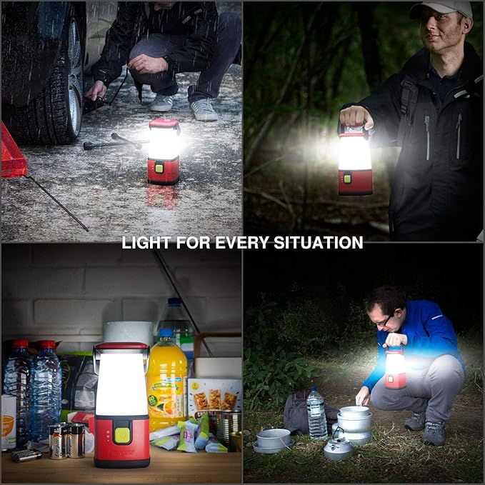 Energizer LED Camping Lantern Flashlight, Battery Powered LED Lanterns for Hurricane Supplies, Survival Kit, Camping Accessories, 500 Lumens Water Resistant Camping Light