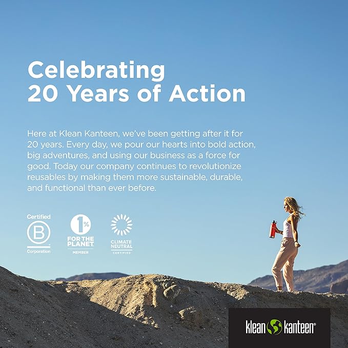 Klean Kanteen Rise Tumbler - Insulated Stainless Steel Tumbler w/ Flip Lid, 16 oz, Lilac