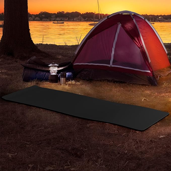 Foam Sleeping Pad - Lightweight Waterproof Camping Mat with Carrying Handle for Cots, Tents, Hiking, and Sleepovers by Wakeman