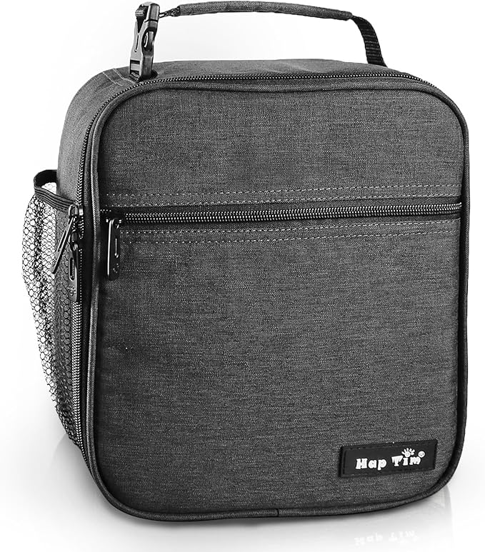 Hap Tim Insulated Lunch Box for Men, Reusable Lunch Bag for Women, Spacious Lunchbox Adult, Dark grey (18654-DG)