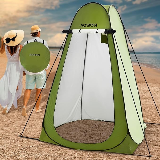 AOSION Privacy Shower Tent,Pop Up Changing Tent,Camp Bathroom Changing Dressing Room,Sun Sunshade Canopy Outdoor Rain Shelter for Camping Hiking Beach Picnic Fishing.