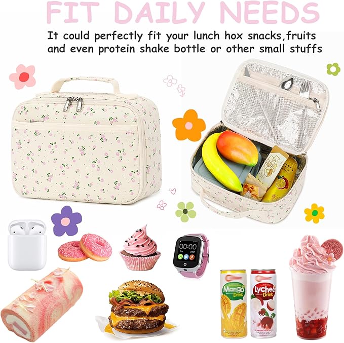 CAMTOP Lunch Box Kids Insulated Lunch Bag Small Cooler Thermal Meal Thermal lunchbox for Girls Boys School Picnics