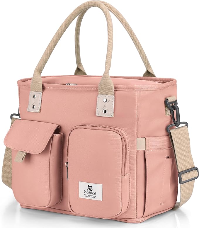 Hafmall 16L Large Pink Lunch Bag for Women, Loncheras para Mujer, Insulated Adult Lunch Tote Box for Work, 4.5Gallon