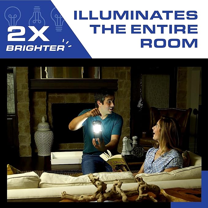 Bell+Howell 4 Pack Camping Lights & Lanterns for Power Outage, Collapsible Battery Powered LED Camping Lantern Lamp with Handle, Portable Ultra Bright for Power Outage Home Failure and Camping