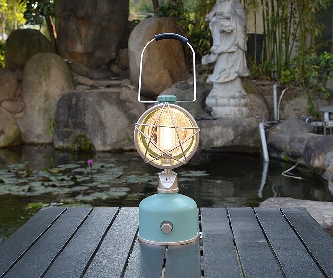 LED Camping Lantern - Battery Powered, Rechargeable Vintage Railroad Lamp, Decorative