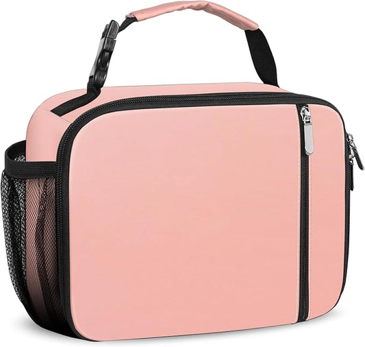 esouler Lunch Box Kids Insulated Lunch Bag for Boys & Girls Durable Children Lunchbox for School with Water Bottle Holder-Pink