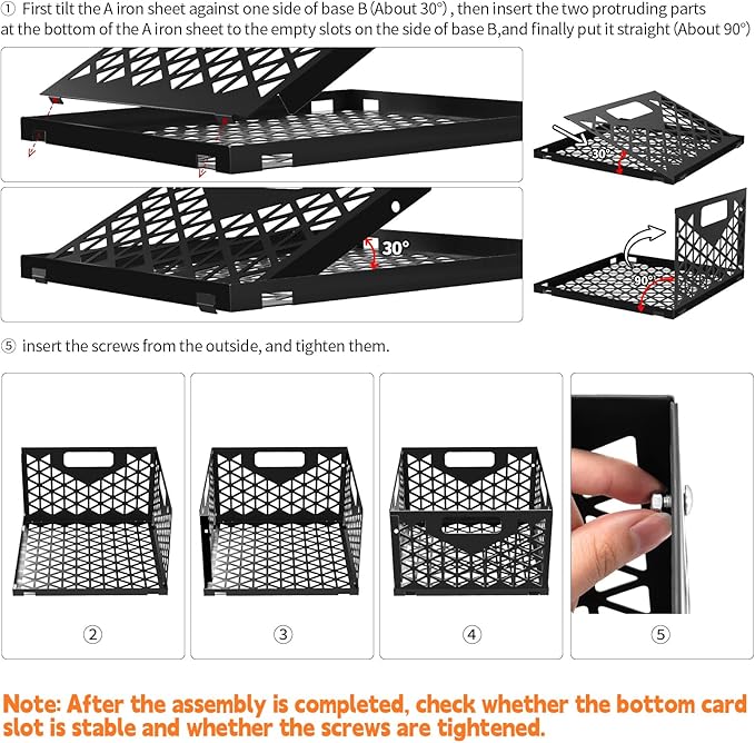 Charcoal Firebox Basket for Oklahoma Joe Offset Smoker, Grill Accessories for Long and Efficient Smoking, 12" x 12" x 7.5 "Fire Basket for Oklahoma Joes Highland (Only 4 Screws) (black)