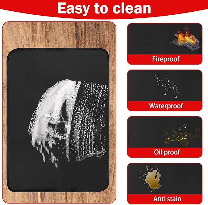 Large 76x52 Inches Under Grill Mats for Outdoor Grill, Double-Sided Fireproof, Waterproof & Oil-Proof BBQ Matt for Under Grill, Deck, Patio & Lawn Protector, Fire Pit Mat